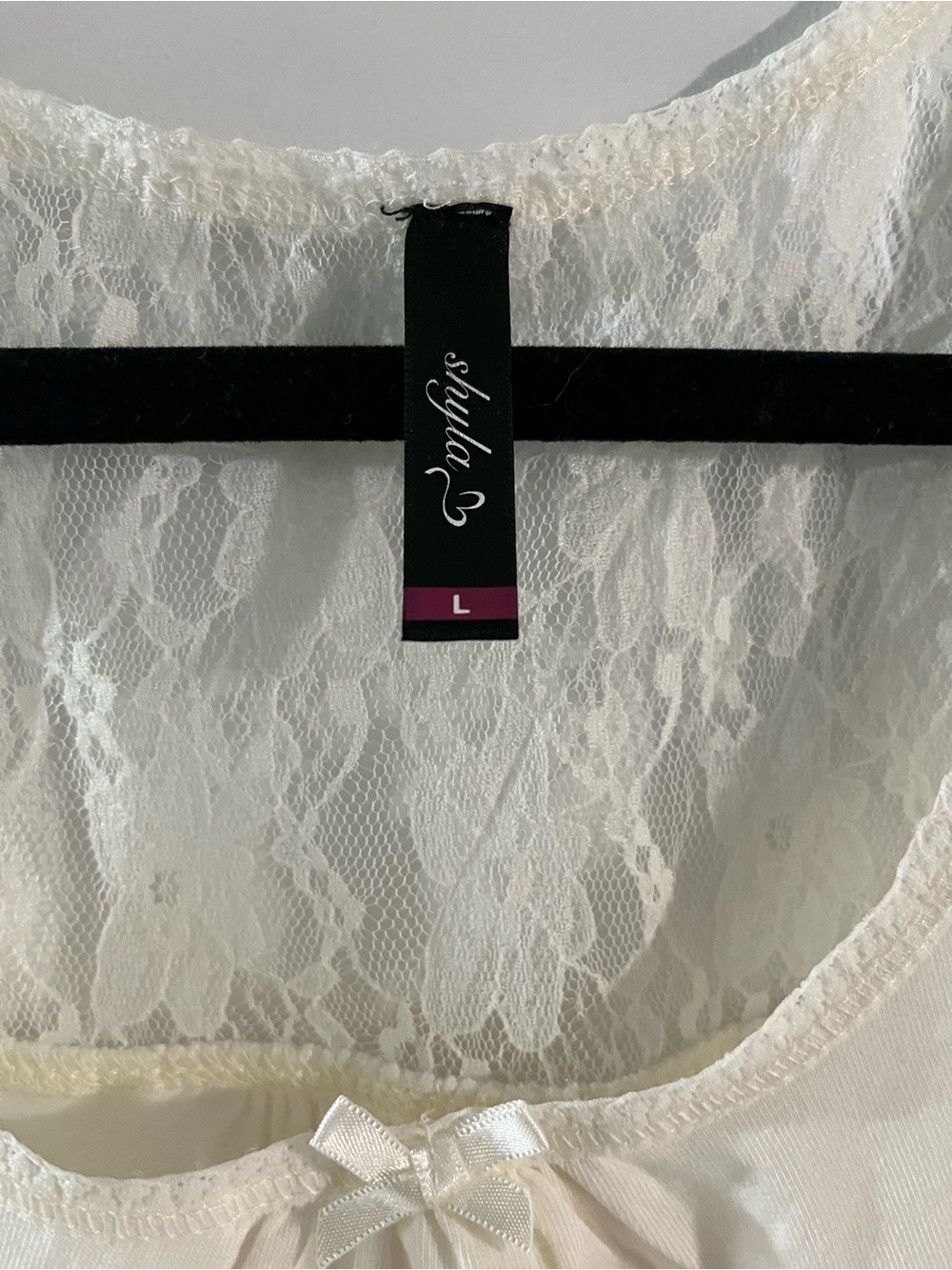 Cotton Cream Lace-Back Tank Top - Picture 2 of 7